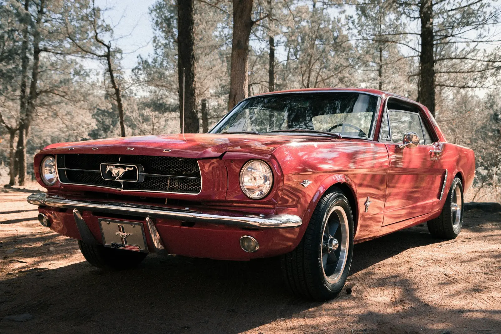 Roter klassischer Ford Mustang